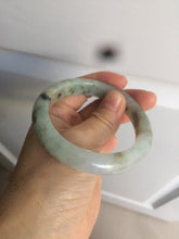 Load image into Gallery viewer, 54.5mm 100% natural certified green/purple jadeite jade bangle AM39-3535