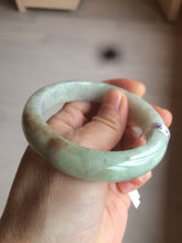 Load image into Gallery viewer, Sale! 53.9mm Type A 100% Natural light green/brown/red Jadeite Jade bangle Q91-8624