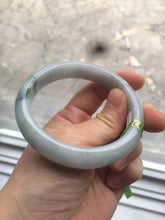 Load image into Gallery viewer, 57mm certificated Type A 100% Natural light green Jadeite Jade bangle L88-1110