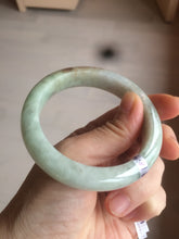 Load image into Gallery viewer, Sale! 53.9mm Type A 100% Natural light green/brown/red Jadeite Jade bangle Q91-8624