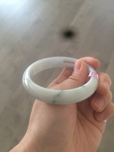 Load image into Gallery viewer, 56mm Type A 100% Natural green/white Jadeite Jade bangle Z15