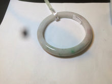 Load image into Gallery viewer, 57.9mm Certified Type A 100% Natural sunny green/purple/white Jadeite Jade bangle U87-0992