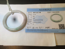 Load image into Gallery viewer, 57.9mm Certified Type A 100% Natural sunny green/purple/white Jadeite Jade bangle U87-0992