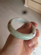 Load image into Gallery viewer, Sale! 53.9mm Type A 100% Natural light green/brown/red Jadeite Jade bangle Q91-8624