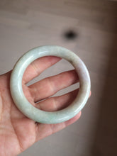 Load image into Gallery viewer, 55.7mm Certified type A 100% Natural sunny green/purple chubby round cut Jadeite bangle N83-8922