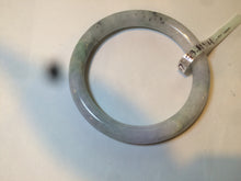 Load image into Gallery viewer, 53.8mm Certified type A 100% Natural green/purple round cut Jadeite Jade bangle U89-0527