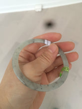 Load image into Gallery viewer, 57.8mm certified Type A 100% Natural icy light green/black super thin Jadeite bangle X70-8416