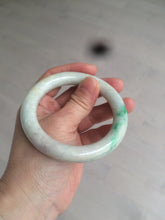 Load image into Gallery viewer, 55.7mm Certified type A 100% Natural sunny green/purple chubby round cut Jadeite bangle N83-8922