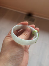 Load image into Gallery viewer, 52.7mm certified Type A 100% Natural white light green/white/black thin Jadeite Jade bangle AJ19-1060