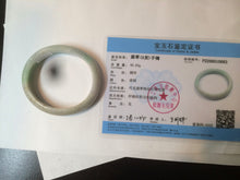 Load image into Gallery viewer, 50.5mm Certified Type A 100% Natural sunny green/purple oval Jadeite Jade bangle AT1-0683