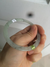 Load image into Gallery viewer, 57.8mm certified Type A 100% Natural icy light green/black super thin Jadeite bangle X70-8416