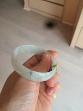 Load image into Gallery viewer, 52.7mm certified Type A 100% Natural white light green/white/black thin Jadeite Jade bangle AJ19-1060