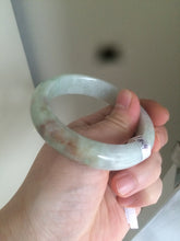 Load image into Gallery viewer, Sale! 53.9mm Type A 100% Natural light green/brown/red Jadeite Jade bangle Q91-8624