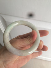 Load image into Gallery viewer, 55.7mm Certified type A 100% Natural sunny green/purple chubby round cut Jadeite bangle N83-8922