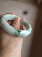 Load image into Gallery viewer, Sale! 57.4 mm Certified Type A 100% Natural green/purple/yellow(福禄寿) Jadeite Jade bangle Q92-2410