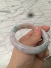 Load image into Gallery viewer, 55.5mm Certified 100% natural Type A green/purple/red (福禄寿)jadeite jade bangle U90-0518