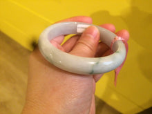 Load image into Gallery viewer, 56mm Type A 100% Natural green/white Jadeite Jade bangle Z15