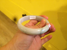 Load image into Gallery viewer, 56mm Type A 100% Natural green/white Jadeite Jade bangle Z15