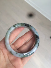 Load image into Gallery viewer, 55.3mm certified Type A 100% Natural dark green/purple Jadeite Jade bangle AC57-5788