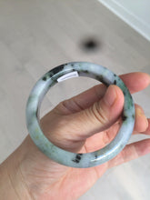 Load image into Gallery viewer, 55.3mm certified Type A 100% Natural dark green/purple Jadeite Jade bangle AC57-5788