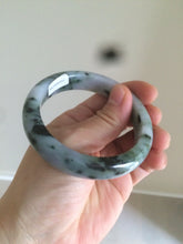 Load image into Gallery viewer, 55.3mm certified Type A 100% Natural dark green/purple Jadeite Jade bangle AC57-5788