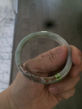 Load image into Gallery viewer, 54.6mm Type A 100% Natural white/green/red Jadeite Jade bangle N76