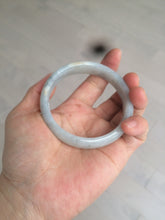 Load image into Gallery viewer, 56.6mm Certified type A 100% Natural watery light green/gray Jadeite Jade bangle J105-7280