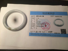 Load image into Gallery viewer, 58.8mm certified Type A 100% Natural light green/purple Jadeite bangle D85-1702