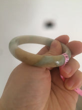 Load image into Gallery viewer, 52.6mm 100% natural Type A green/yellow/white jadeite jade bangle Z16