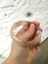 Load image into Gallery viewer, 54.7mm 100% natural icy purple/brown/red Quartzite (jinsi jade, 金丝玉) Golden Silk Jade bangle N77