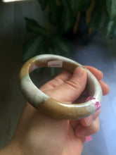 Load image into Gallery viewer, 58mm Certified 100% natural Type A yellow/brown/purple jadeite jade bangle A44-3379