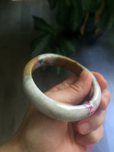 Load image into Gallery viewer, 58mm Certified 100% natural Type A yellow/brown/purple jadeite jade bangle A44-3379