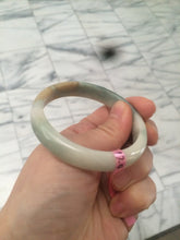 Load image into Gallery viewer, 52.6mm 100% natural Type A green/yellow/white jadeite jade bangle Z16