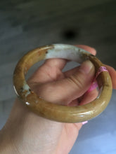 Load image into Gallery viewer, 58mm Certified 100% natural Type A yellow/brown/purple jadeite jade bangle A44-3379