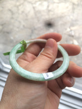 Load image into Gallery viewer, 52mm Certified Type A 100% Natural apple green/brown/red thin(flat) Jadeite Jade bangle L85-7336