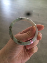 Load image into Gallery viewer, 53.6mm 100% natural Type A green/brown/white/light pink jadeite jade bangle Z18
