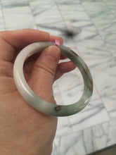 Load image into Gallery viewer, 53.6mm 100% natural Type A green/brown/white/light pink jadeite jade bangle Z18