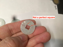 Load image into Gallery viewer, 18-19.6mm Type A 100% Natural sunny green/ light purple/white Jadeite Jade ancient Chinese coin pendant group AT75