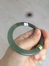 Load image into Gallery viewer, 52mm Certified Type A 100% Natural blue/dark green/black super thin Jadeite Jade bangle X62-7339