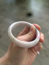 Load image into Gallery viewer, 56.9mm 100% natural Type A light purple/gray/white jadeite jade bangle Z20