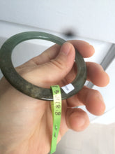 Load image into Gallery viewer, 52mm Certified Type A 100% Natural blue/dark green/black super thin Jadeite Jade bangle X62-7339