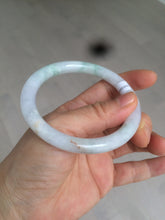 Load image into Gallery viewer, 57.8mm certified 100% natural light green/purple/orange (福禄寿) round cut jadeite jade bangle M74-3054