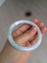 Load image into Gallery viewer, 57.8mm certified 100% natural light green/purple/orange (福禄寿) round cut jadeite jade bangle M74-3054