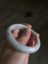 Load image into Gallery viewer, 56.9mm 100% natural Type A light purple/gray/white jadeite jade bangle Z20