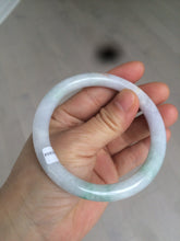 Load image into Gallery viewer, 57.8mm certified 100% natural light green/purple/orange (福禄寿) round cut jadeite jade bangle M74-3054
