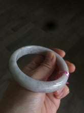 Load image into Gallery viewer, 56.9mm 100% natural Type A light purple/gray/white jadeite jade bangle Z20
