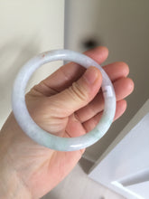 Load image into Gallery viewer, 57.8mm certified 100% natural light green/purple/orange (福禄寿) round cut jadeite jade bangle M74-3054