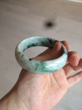 Load image into Gallery viewer, 58mm Certified Type A 100% Natural light sunny green/dark green Jadeite Jade bangle J102-4120