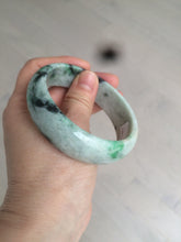 Load image into Gallery viewer, 58mm Certified Type A 100% Natural light sunny green/dark green Jadeite Jade bangle J102-4120