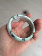 Load image into Gallery viewer, 58mm Certified Type A 100% Natural light sunny green/dark green Jadeite Jade bangle J102-4120